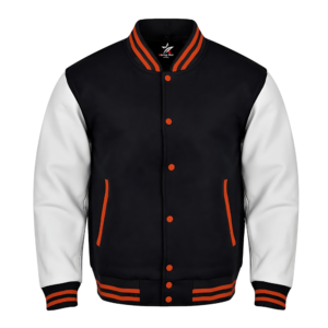 Black White Orange Strips