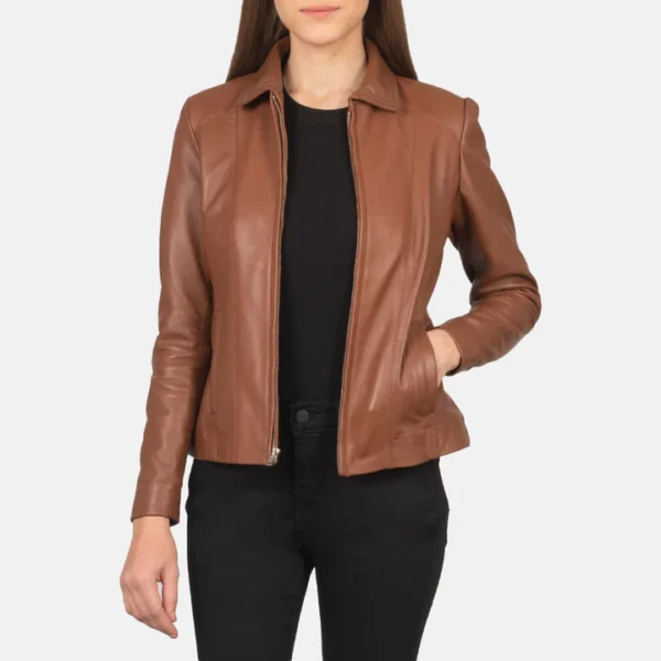 Womens_Colette_Brown_Leather_Jacket_Made_of_100_Real_Sheepskin_Leather