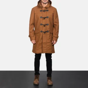 Drake Khaki Wool Duffle Coat